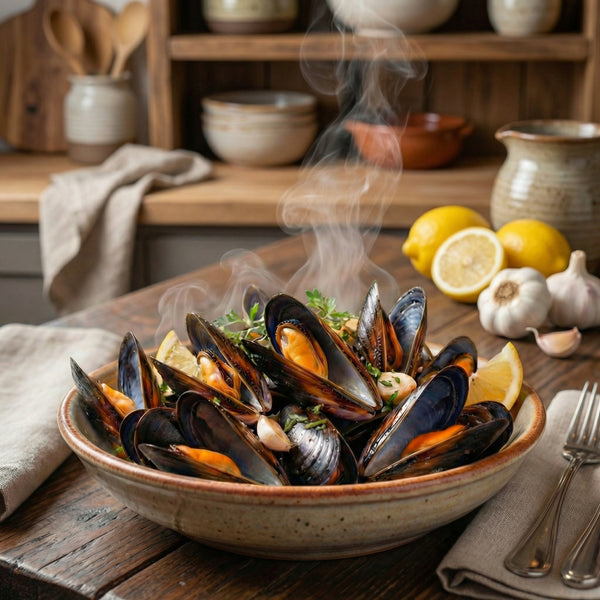Frozen Blue Mussels in Half Shell